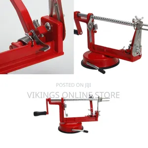 3-in-1 Hand-Crank Fruit and Vegetable Peeler, Corer, and Slicer