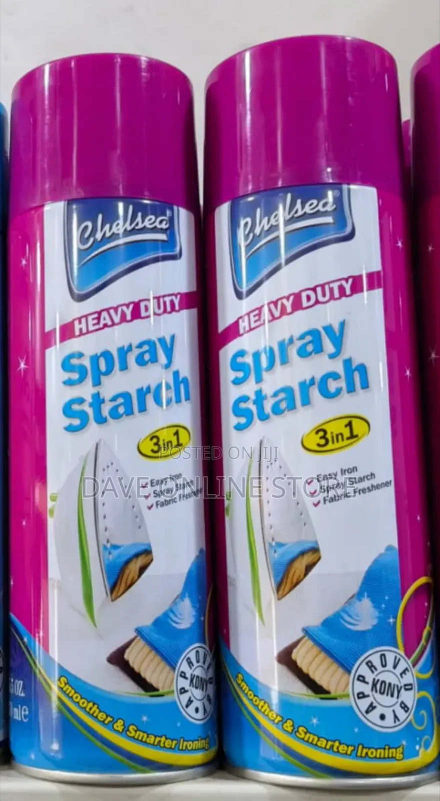 Chelsea Heavy Duty Spray Starch 3in1 (470ml), an Aerosol Laundry