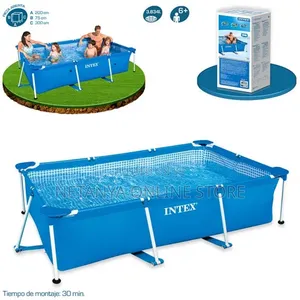 Large Rectangular 3m Metal Frame Swimming Pool