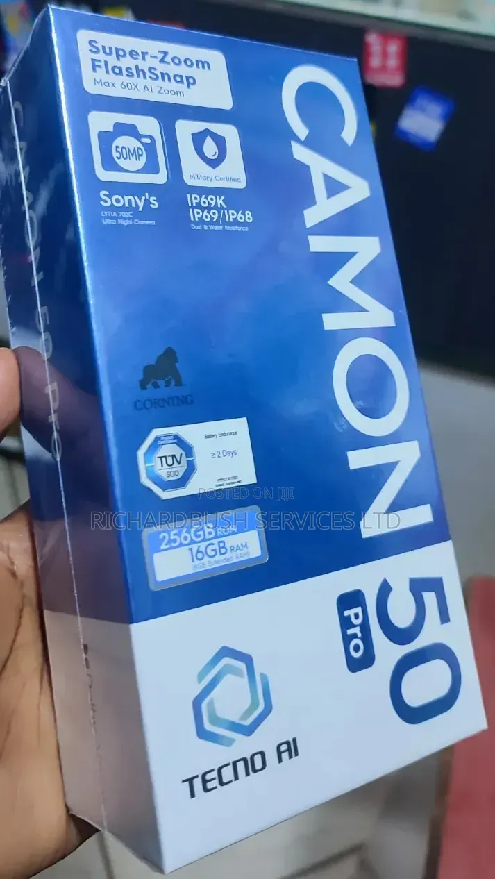 New Tecno Camon 50 Pro 256 GB Black