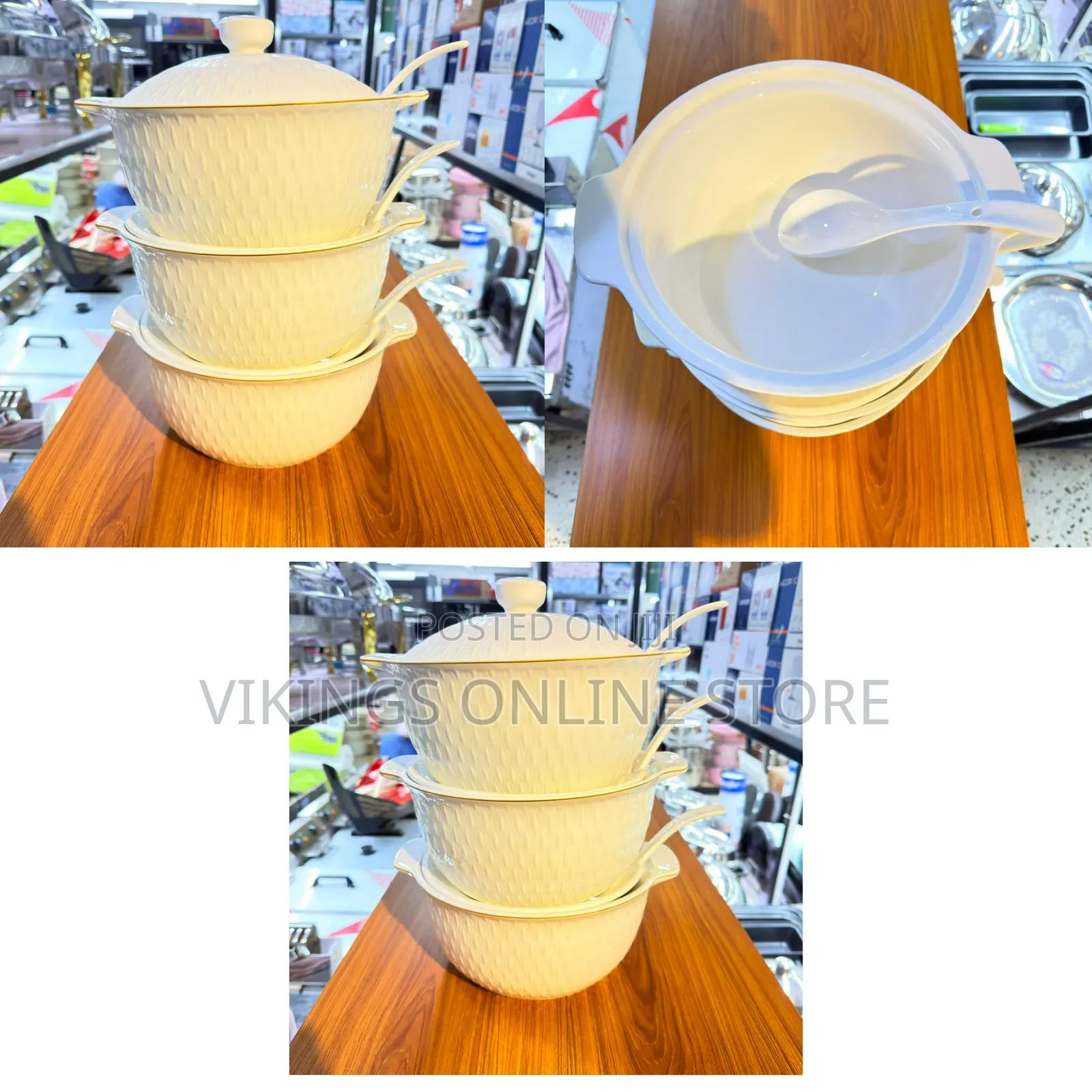 An Elegant 3-Piece Ceramic Serving Bowl Set
