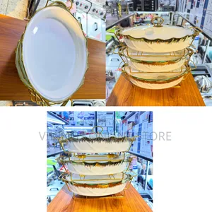 3-Piece Luxury Ceramic Chafing Dish Food Warmer Set