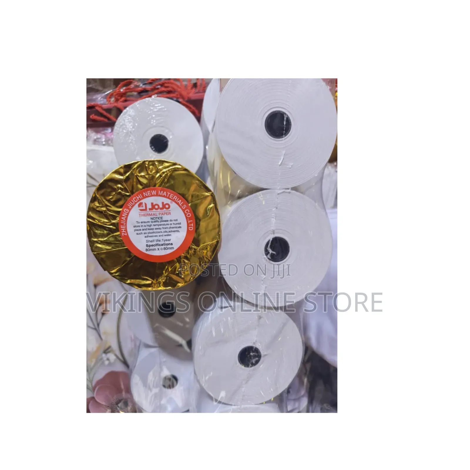Thermal Paper Roll 80 × 80 Mm 65g Weight, 54m Length, High-Quality