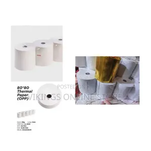 Thermal Paper Roll 80 × 80 Mm 65g Weight, 54m Length, High-Quality