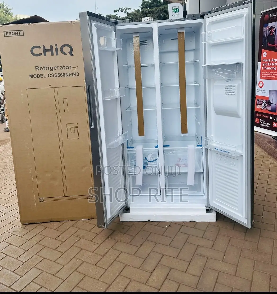 Chiq Refrigerators 560L With Dispenser Side by Side
