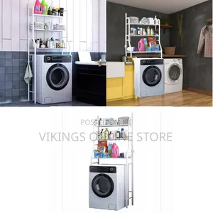 3 Layer Metal Washing Machine Storage Shelf Rack,Space Saver Organizer