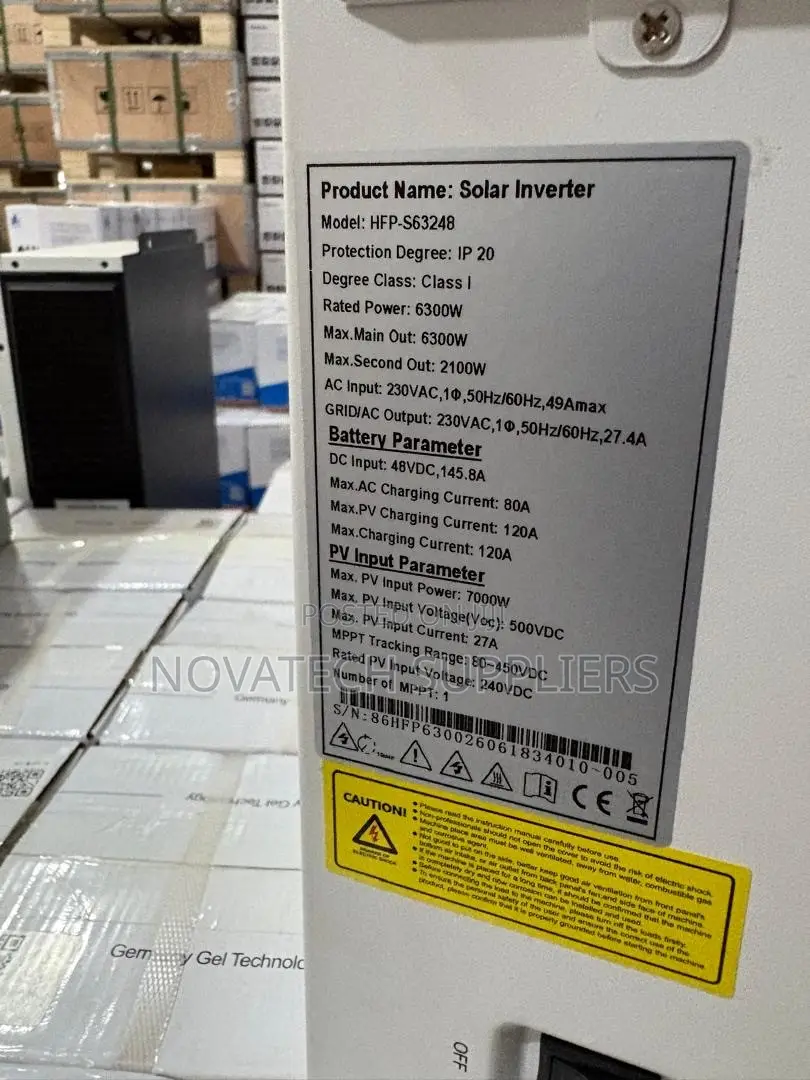 AllGrand 6.3kW Solar Inverter 7000W PV 500V DC With Warranty