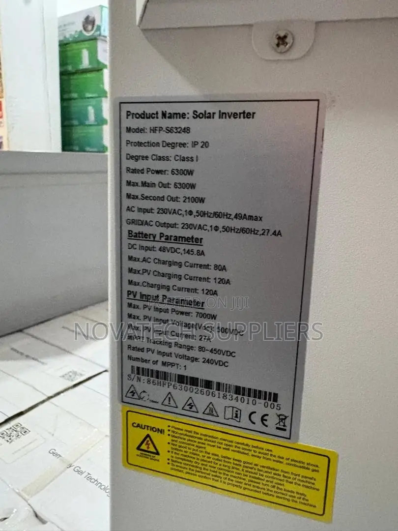 AllGrand 48V 6300W Solar Inverter 80A AC Charging 50/60Hz
