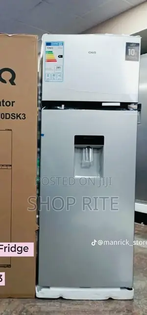 Chiq 270l Refrigerator Double With Dispenser New