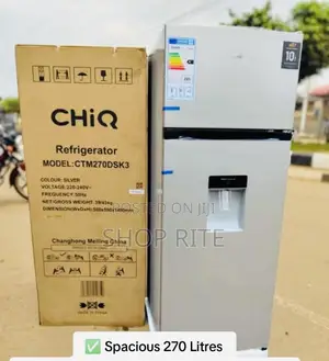 Chiq 270l Refrigerator Double With Dispenser New