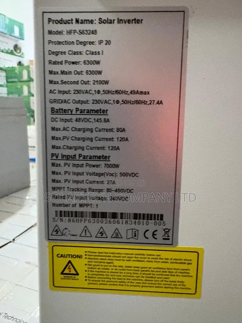 AllGrand 6.3kW Solar Inverter 48V Hybrid 6300W