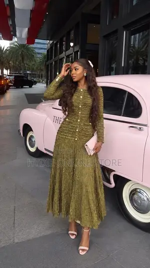 Button Pink Round Dress