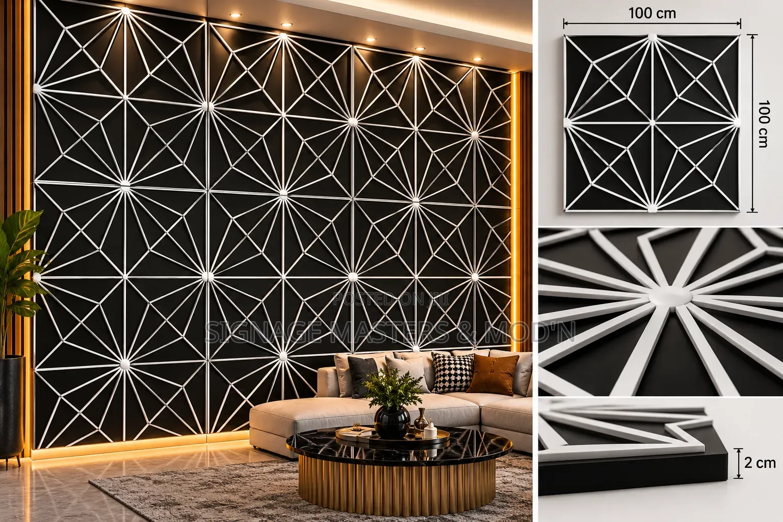 3d Geometric Wall Panels