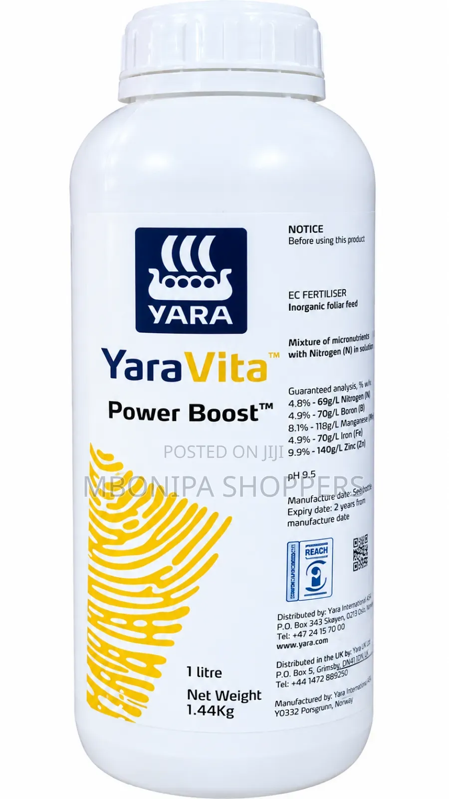 YARA Vita Power Boost (Bo, Zn, N, Mg) Foliar Fertilizer 1Ltrs