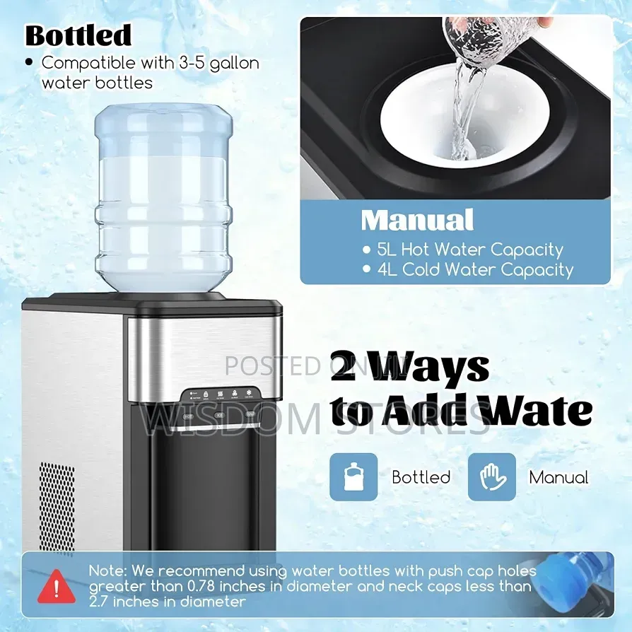 Water Cooler Dispenser With Ice Maker 3 in 1