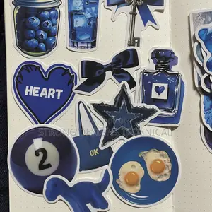 Deep Blue Themed Laptop Stickers