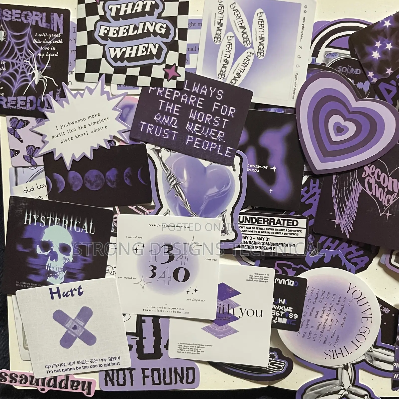 Deep Purple Aesthetic Laptop Stickers