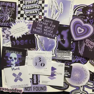 Deep Purple Aesthetic Laptop Stickers