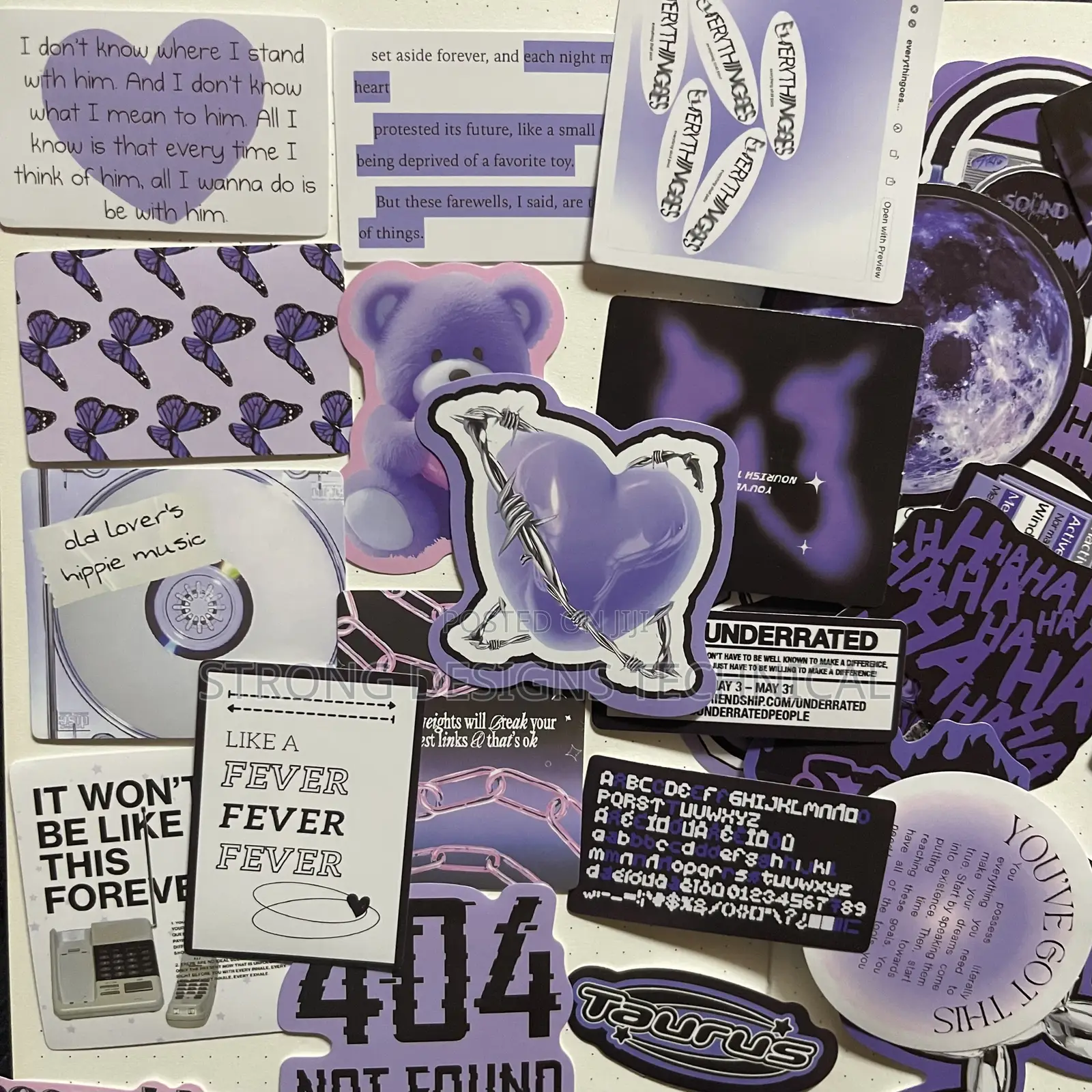 Deep Purple Aesthetic Laptop Stickers