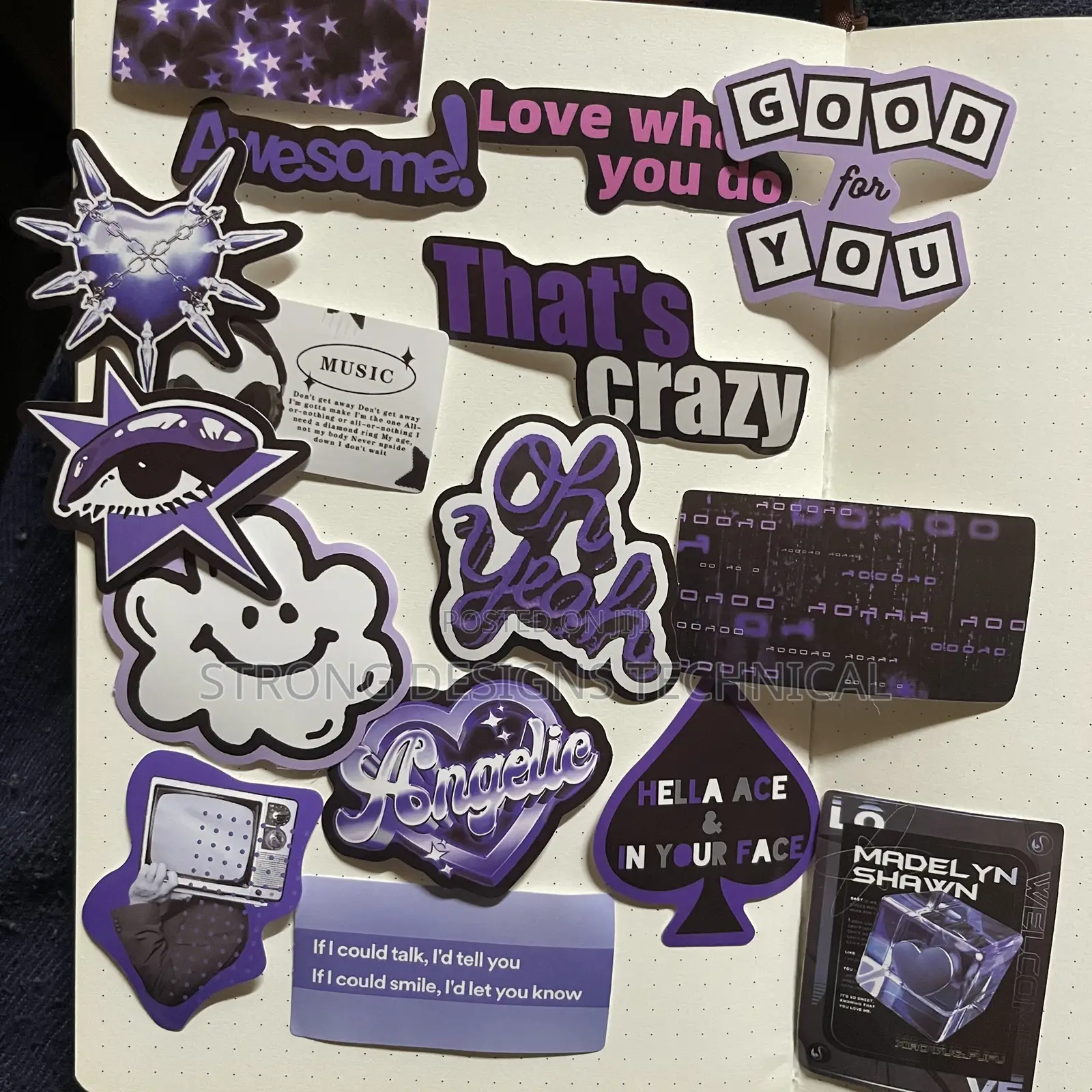 Deep Purple Aesthetic Laptop Stickers