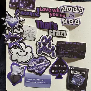 Deep Purple Aesthetic Laptop Stickers