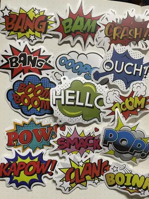 Comic Books Pop Art Laptop Stickers.