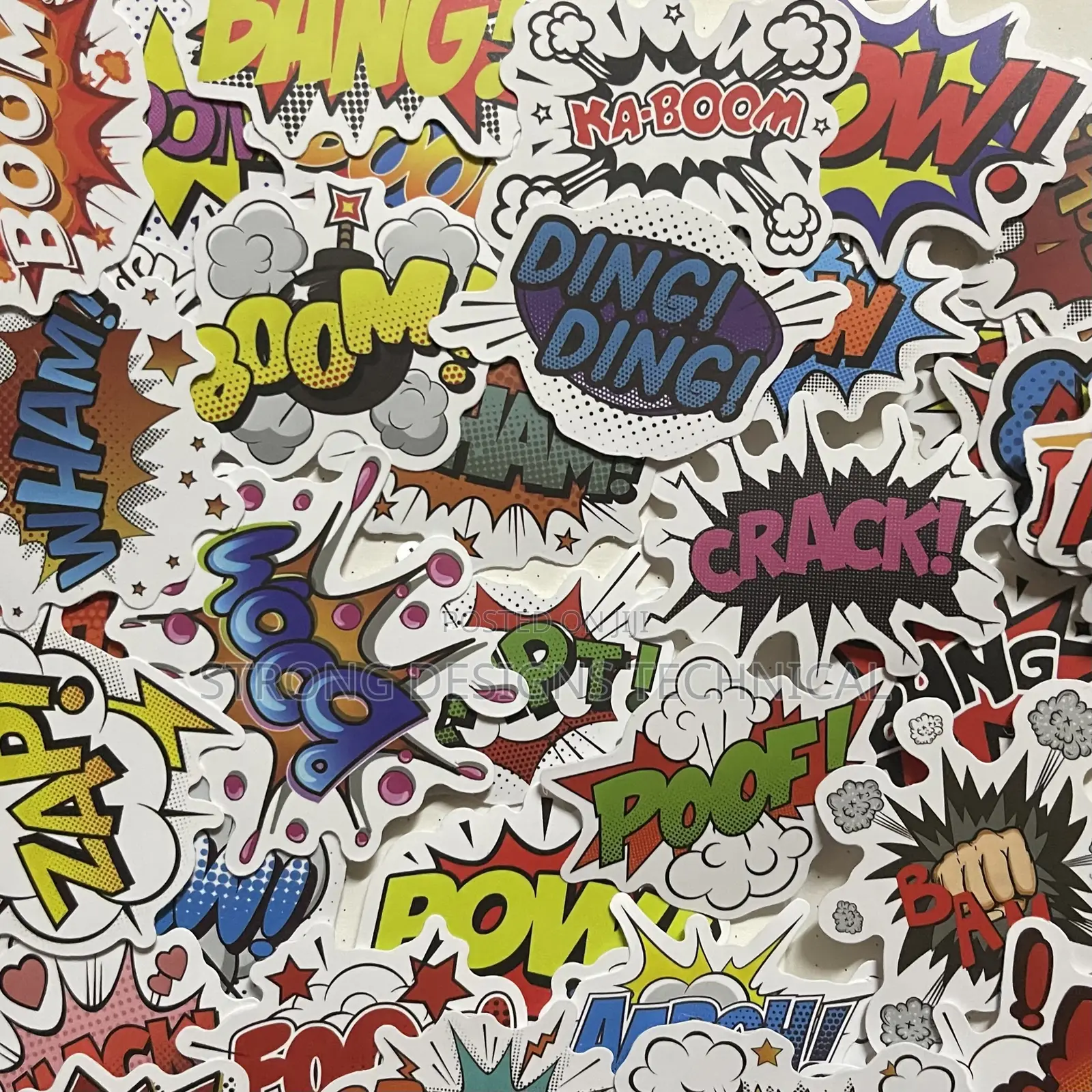 Comic Books Pop Art Laptop Stickers.