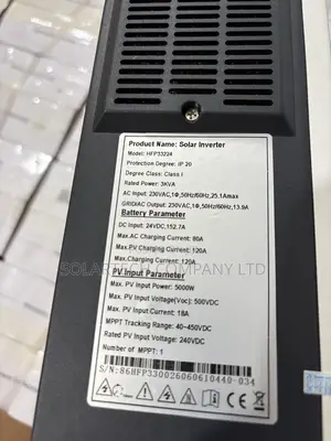 AllGrand 3kVA Solar Inverter 24V 120A MPPT Charger