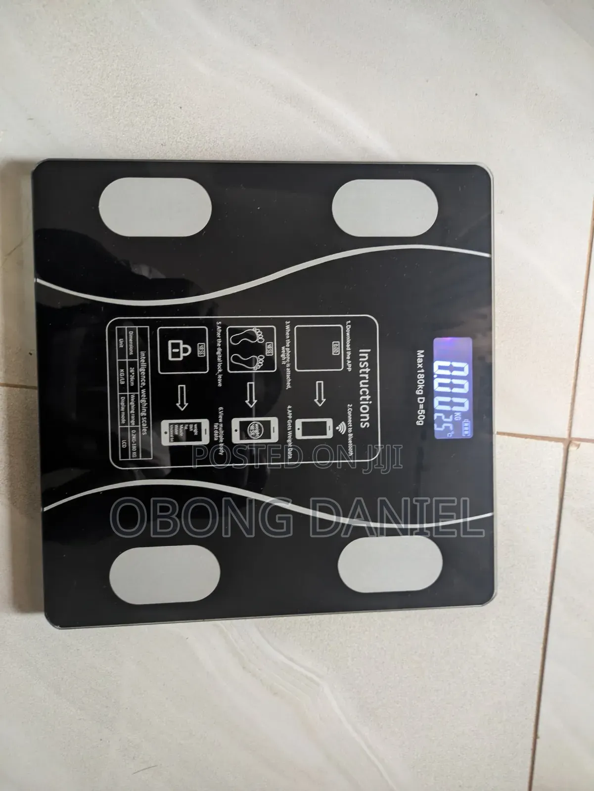 Digital Bathroom Weighing Scale 180kg