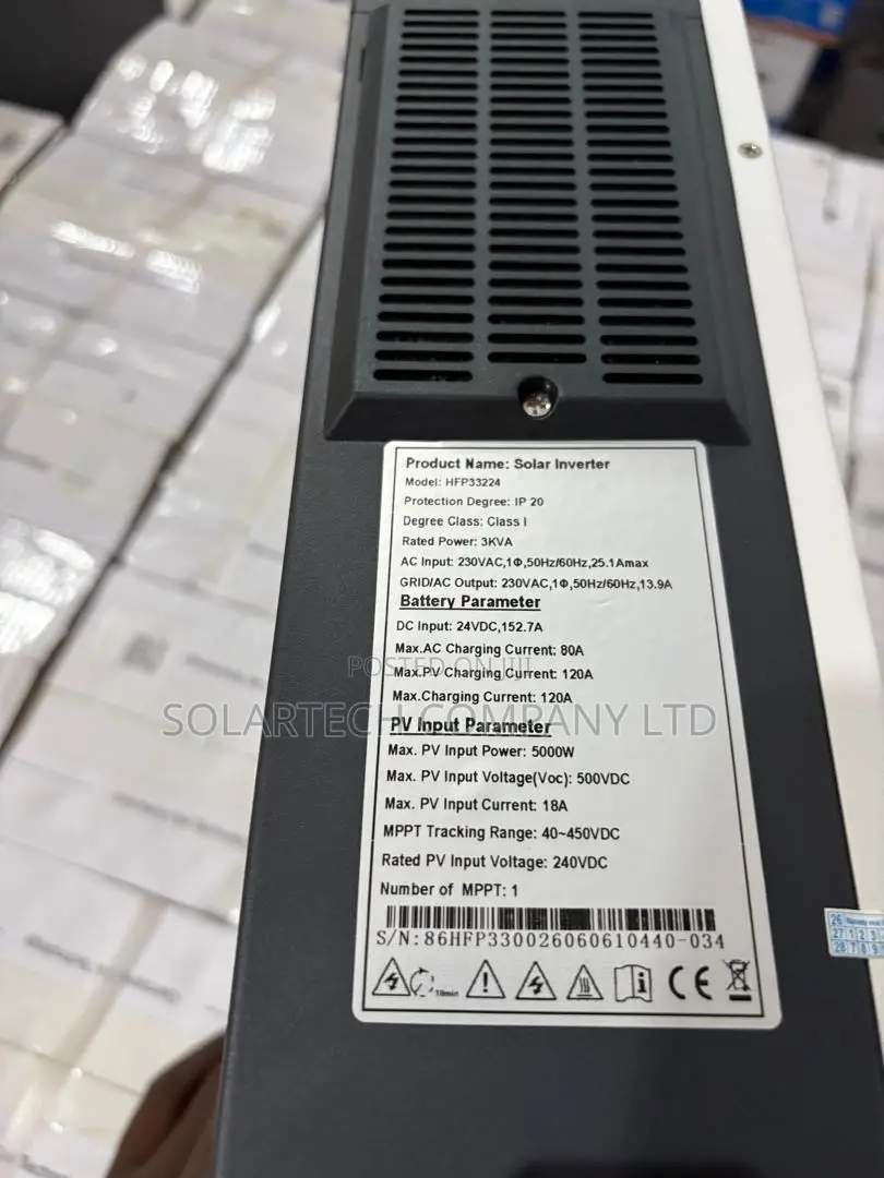 AllGrand 3kVA Solar Inverter 18A PV Input 1 MPPT 50/60Hz