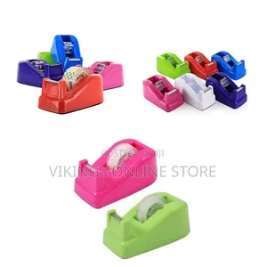 Mini 1" Core Desktop Tape Dispenser With Tape Refills Non-Slip Home