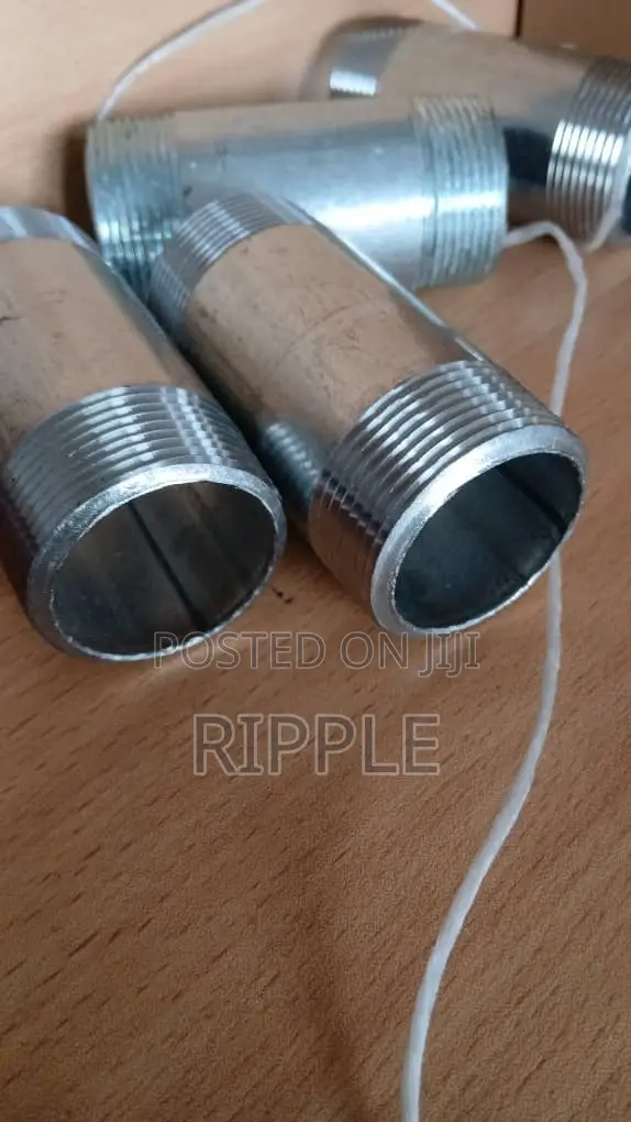 40×100mm Galvanized Steel Pipe Nipple – Threaded Connector