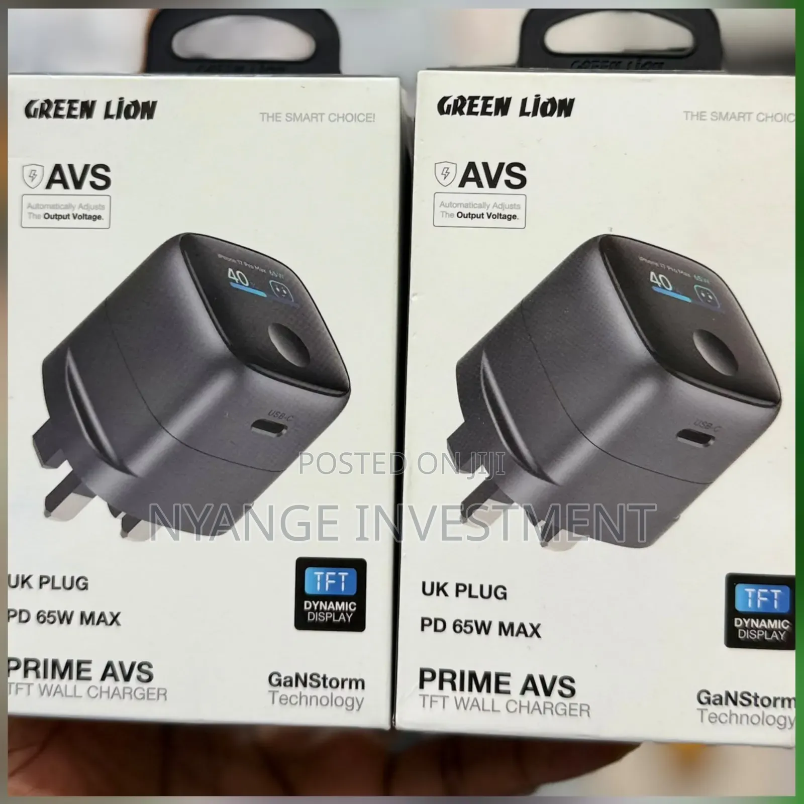 Green Lion Prime AVS TFT Wall Charger 65W.