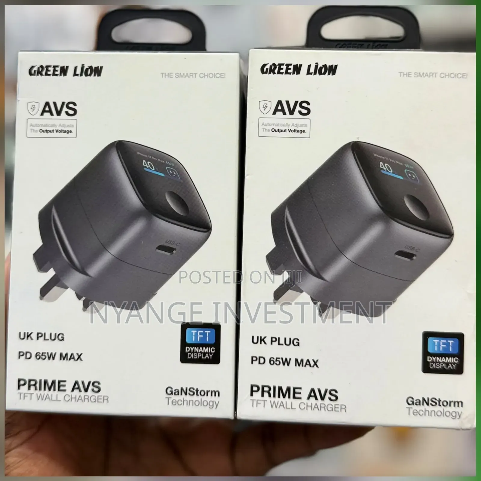 Green Lion Prime AVS TFT Wall Charger 65W.