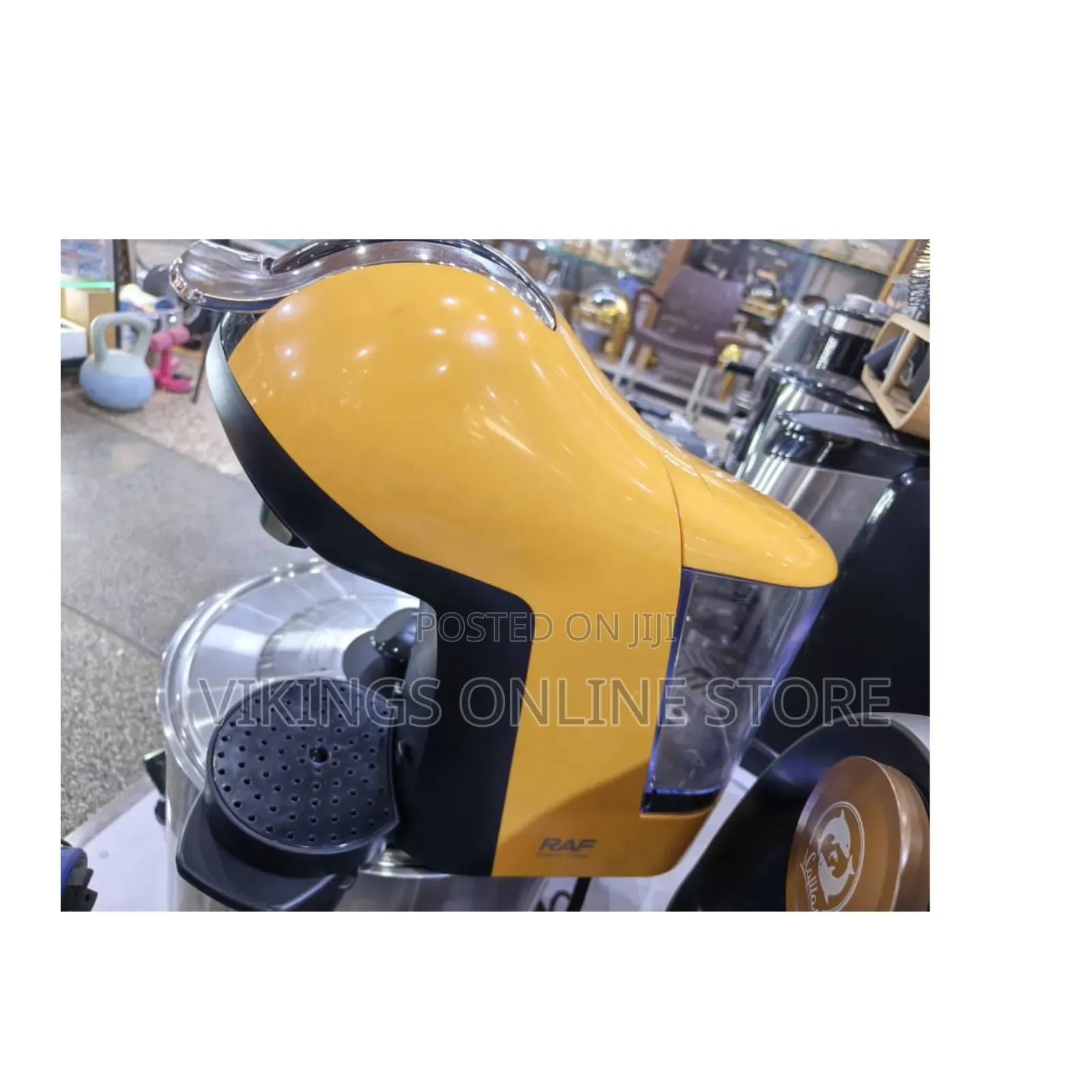 Yellow RAF Multi-Capsule Espresso Coffee Machine