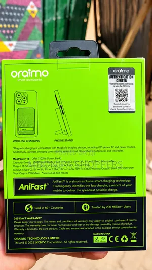 Oraimo Magpower 15 OPB-7102W 10000mah Wireless Magnetic Power Bank