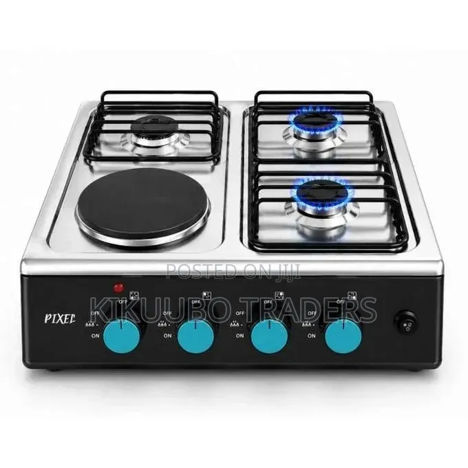 Pixel 3 Gas +1 Electric Table Top Cooker – Auto Ignition (50×50)cm