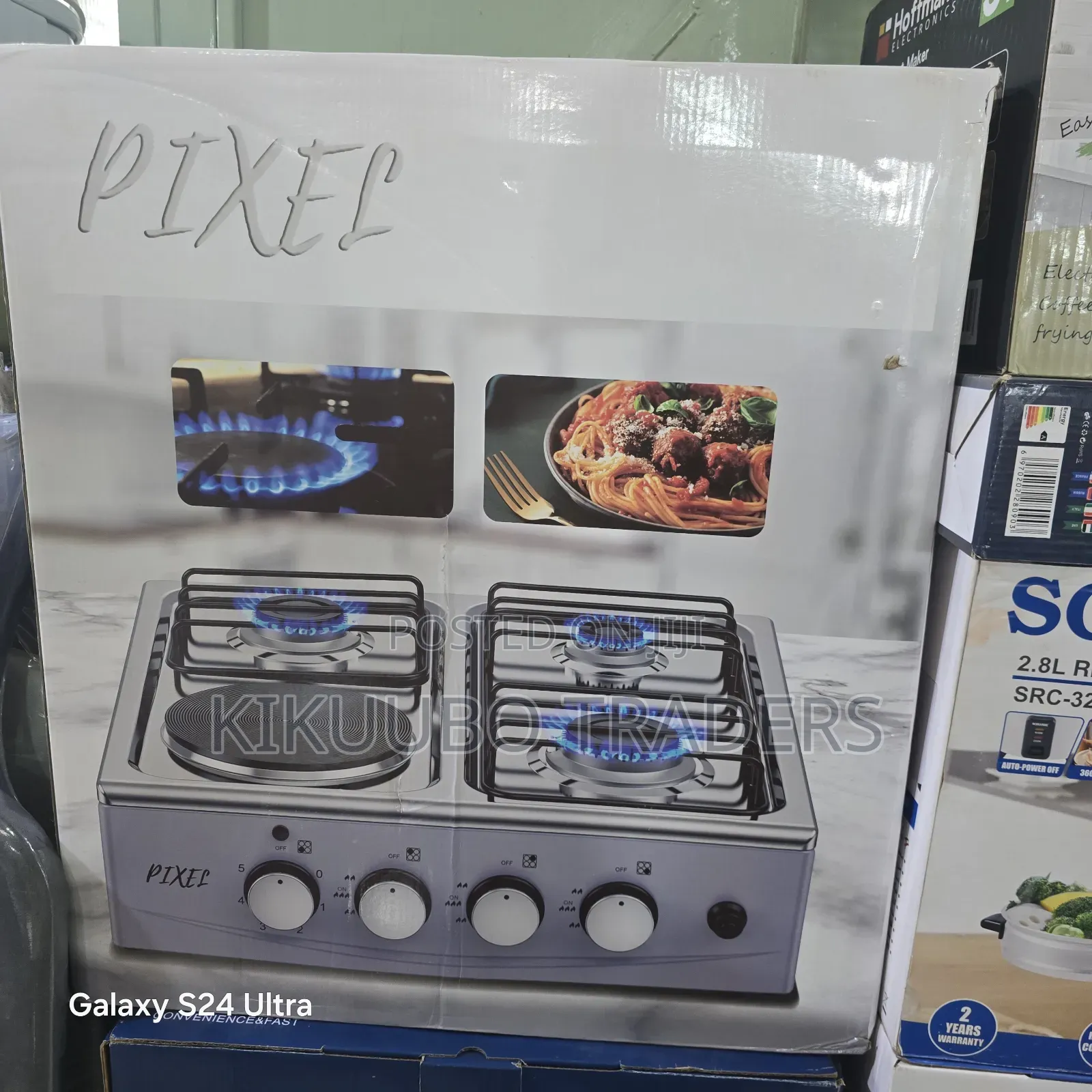 Pixel 3 Gas +1 Electric Table Top Cooker – Auto Ignition (50×50)cm
