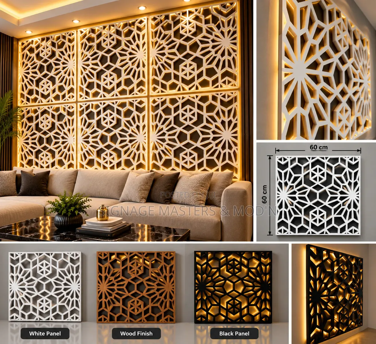 Intricate Star Decorative Wall Panels