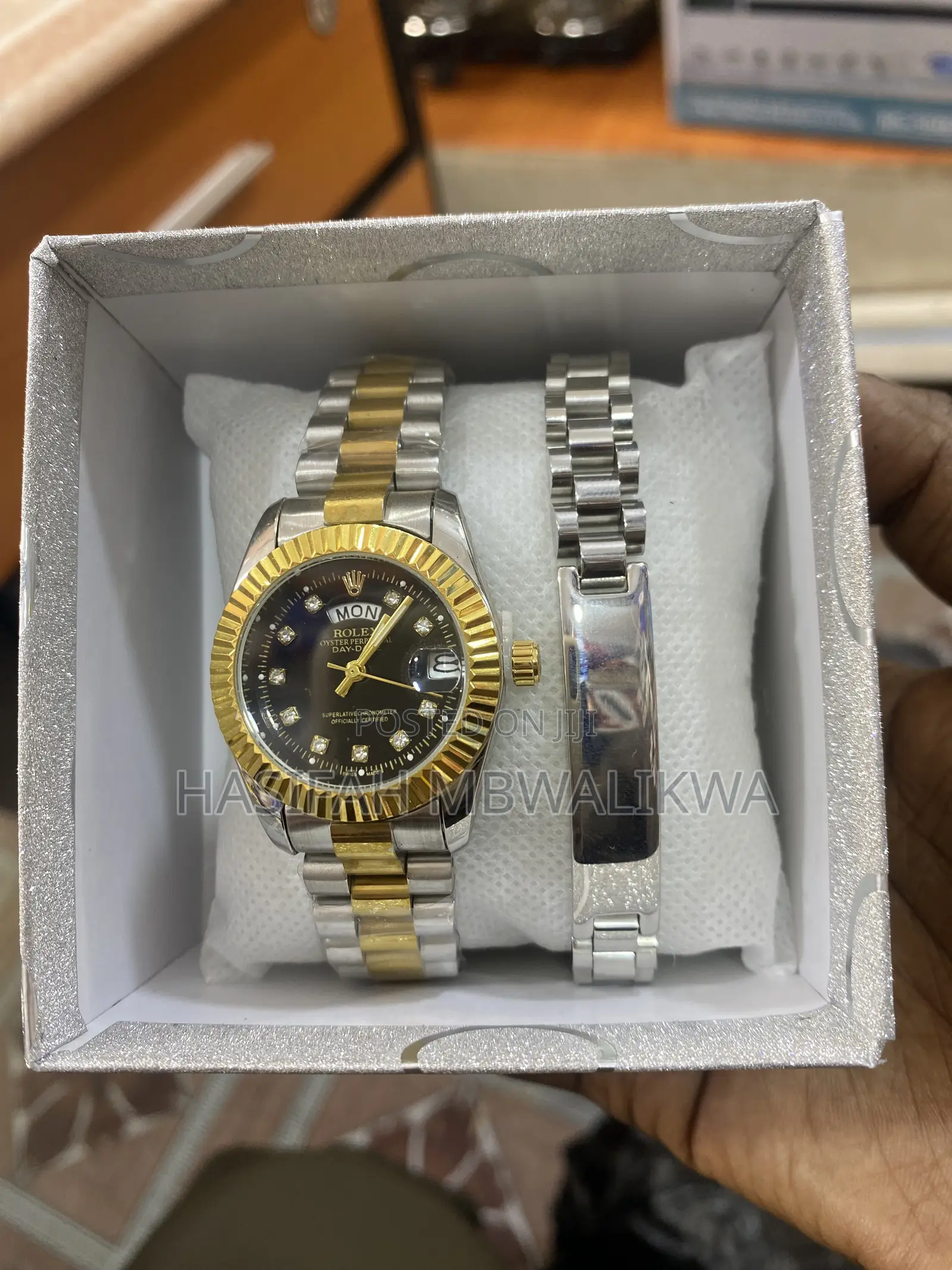 Gold Silver Rolex With Bracelet