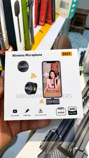 Wireless Lavalier Microphone HiFi Audio ANCNoise Reduction Plug Play