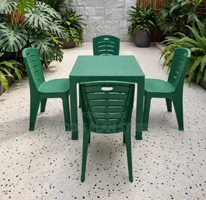 Mostive Matted Plastic Chairs and Plastic Chairs and Table