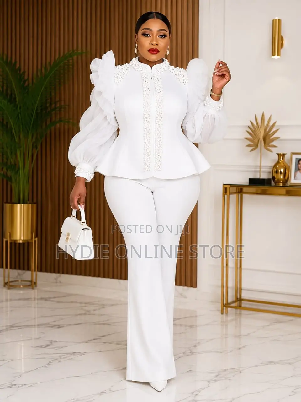 Stoneless Elegant Stylish Net Suit Two Piece