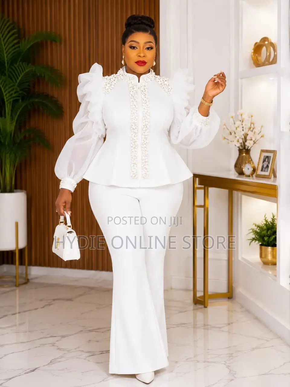 Stoneless Elegant Stylish Net Suit Two Piece