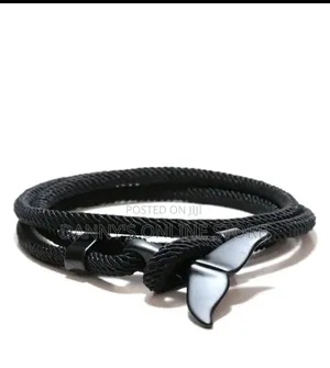 1pc Oceanic Anchor Whale Tail Braided Rope Bracelet - Fashionable.