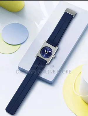 TOMI Men's Luxury Square Silicone Strap Quartz Watch, Minimalistic