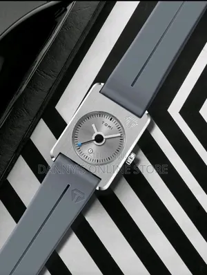 Men's Square Silicone Strap Wristwatch With Gift Box Watch