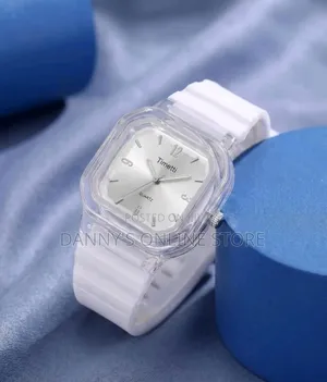 Women Casual Affordable Square Minimalist Silicone Band Quartz Wrist.