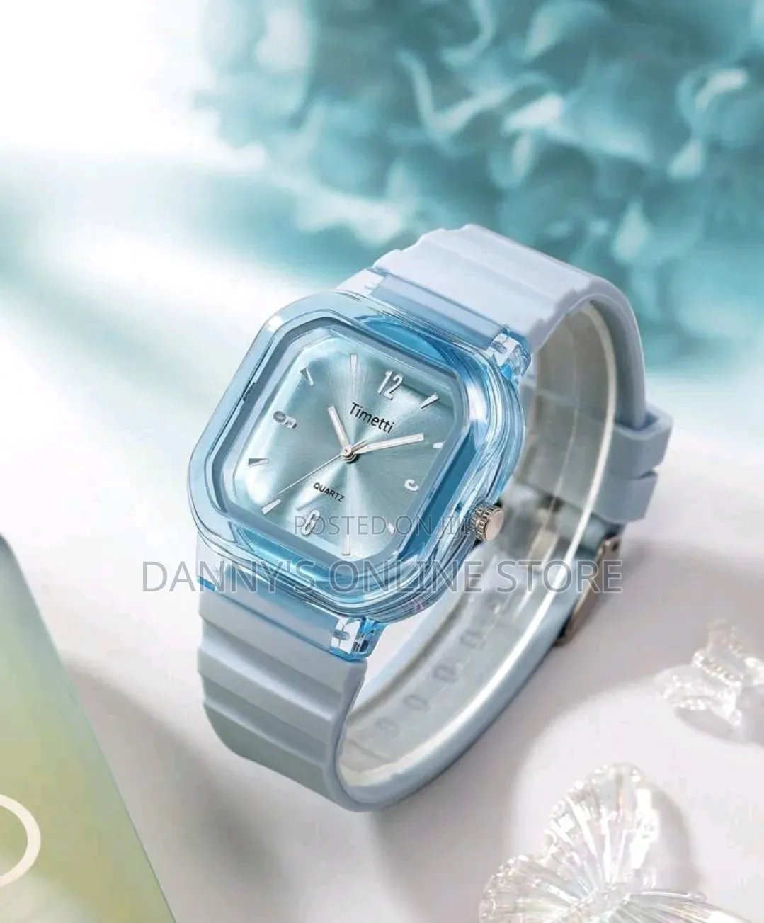 Women Casual Affordable Square Minimalist Silicone Band Quartz Wrist.