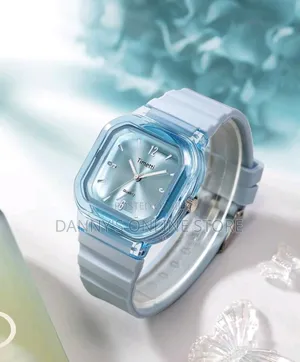 Women Casual Affordable Square Minimalist Silicone Band Quartz Wrist.